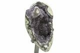 Amethyst Geode With Metal Stand - Uruguay #257637-2